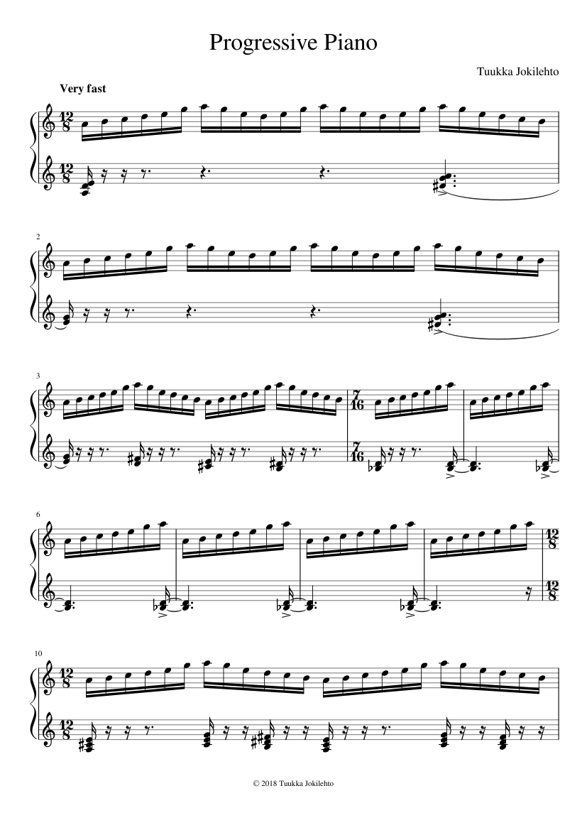 Progressive Piano Sheet music for Piano (Solo) | Musescore.com