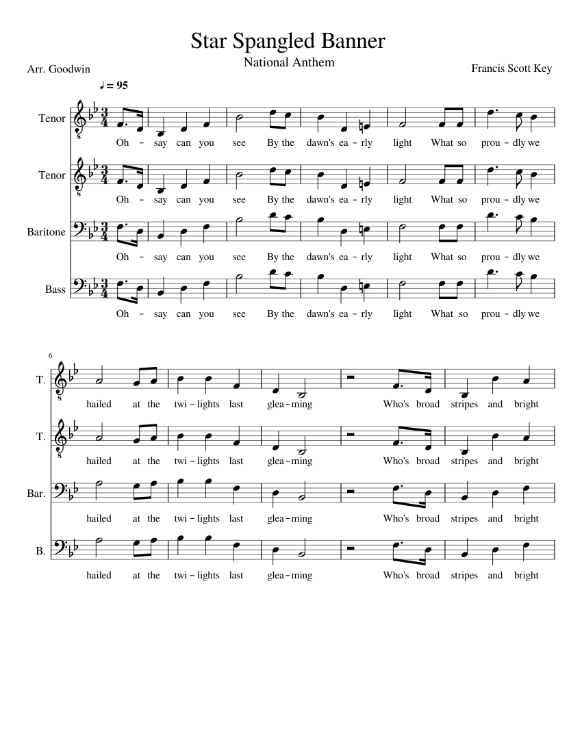 Star Spangled Banner arr.Goodwin