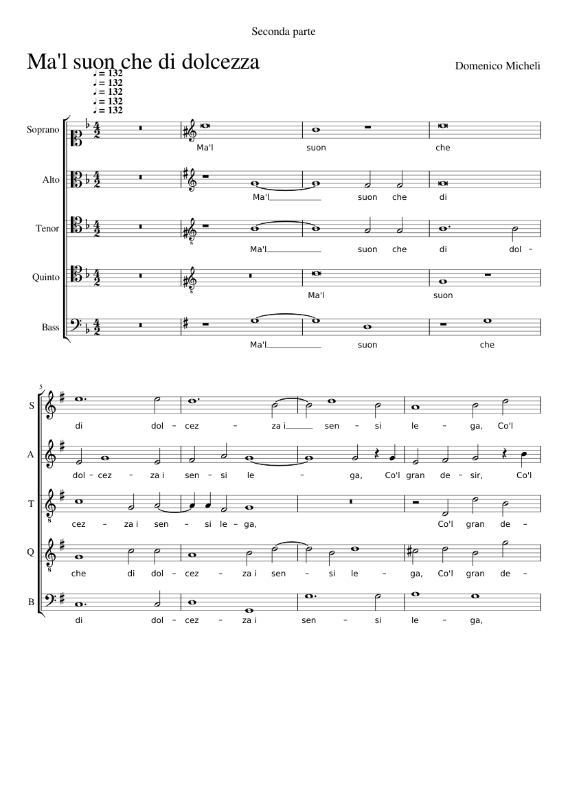 Ma'l suon che di dolcezza