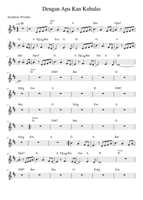 Sheet Music Musescore Com G d/f# segenap hatiku menyembahmu yesus. sheet music musescore com