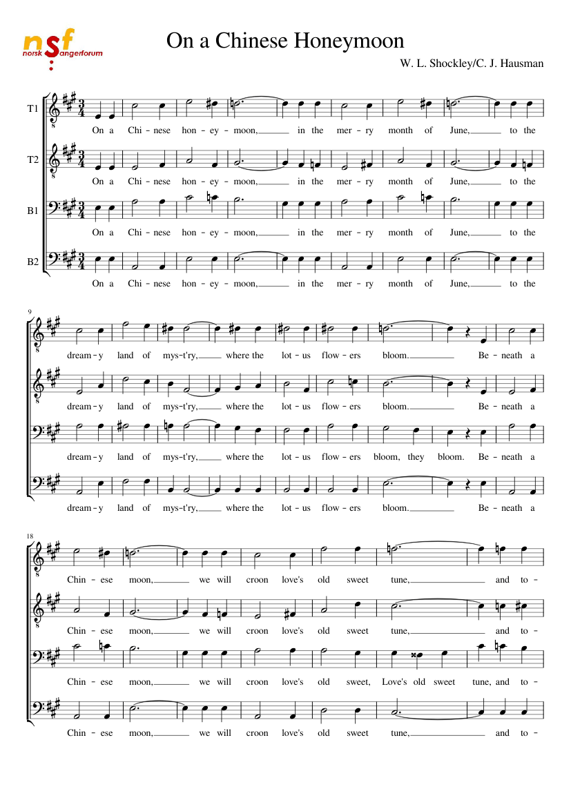 On a Chinese honeymoon