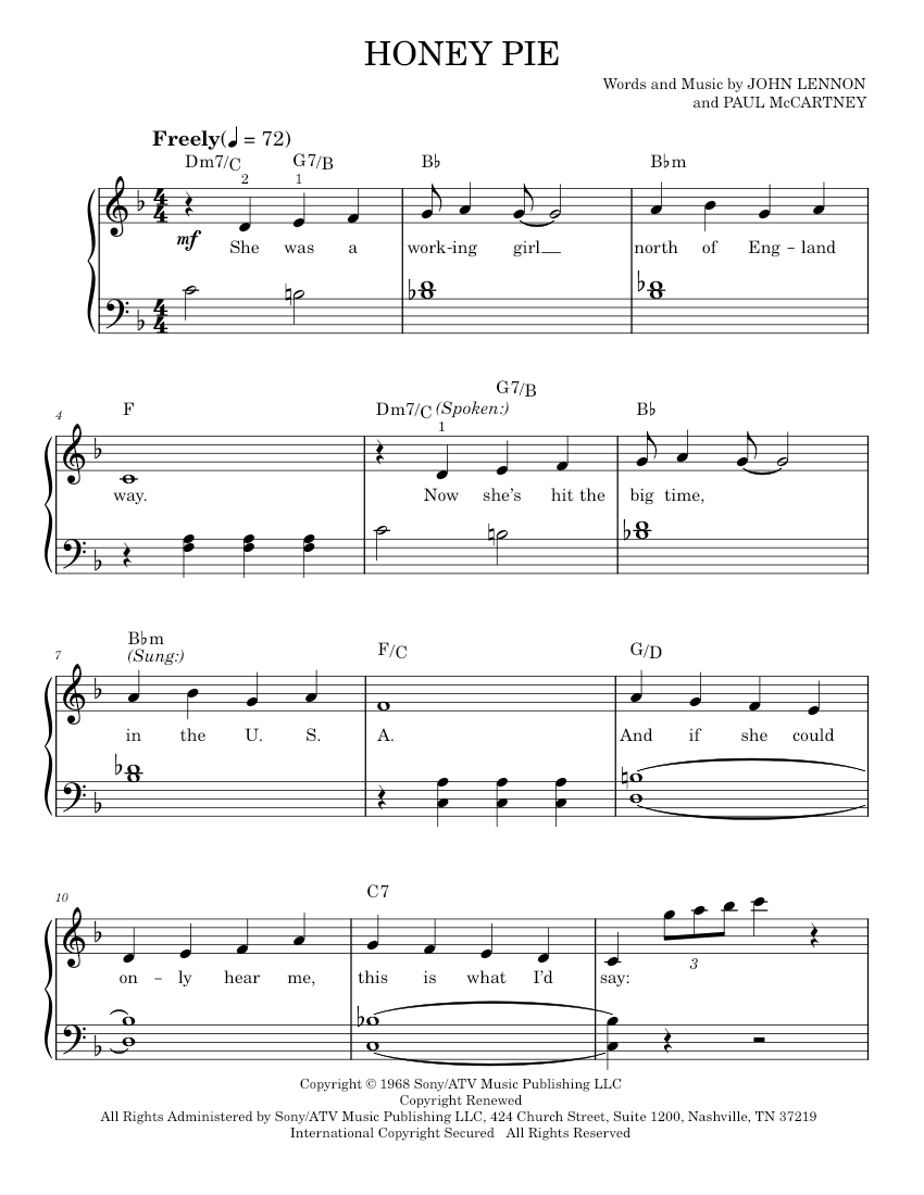 play-official-version-of-honey-pie-sheet-music-by-the-beatles-for-piano