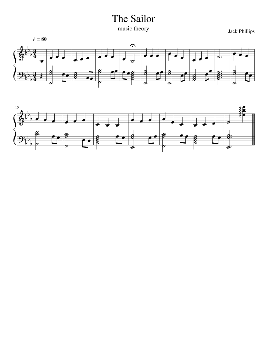 The Sailor Sheet Music For Piano Solo Easy Musescore The Sailor Sheet Music For Piano Solo Easy Musescore