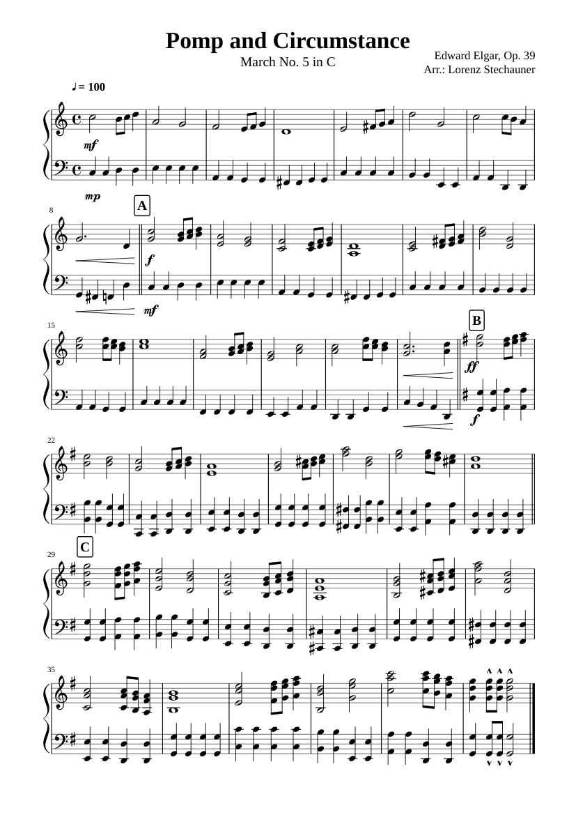 Pomp and Circumstance March No.1 Op.39 No.1
