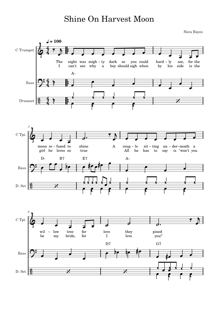 Shine On, Harvest Moon (lyrics following those in Over the