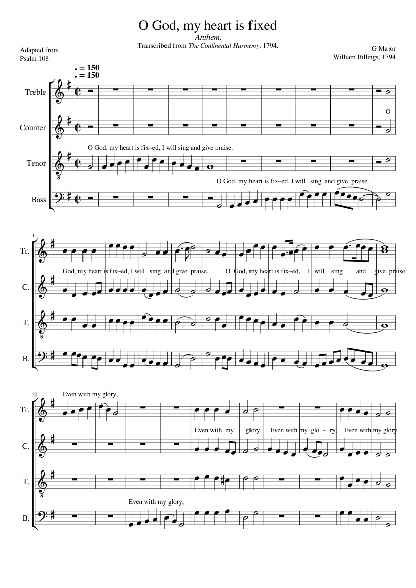 O God my heart is fixed