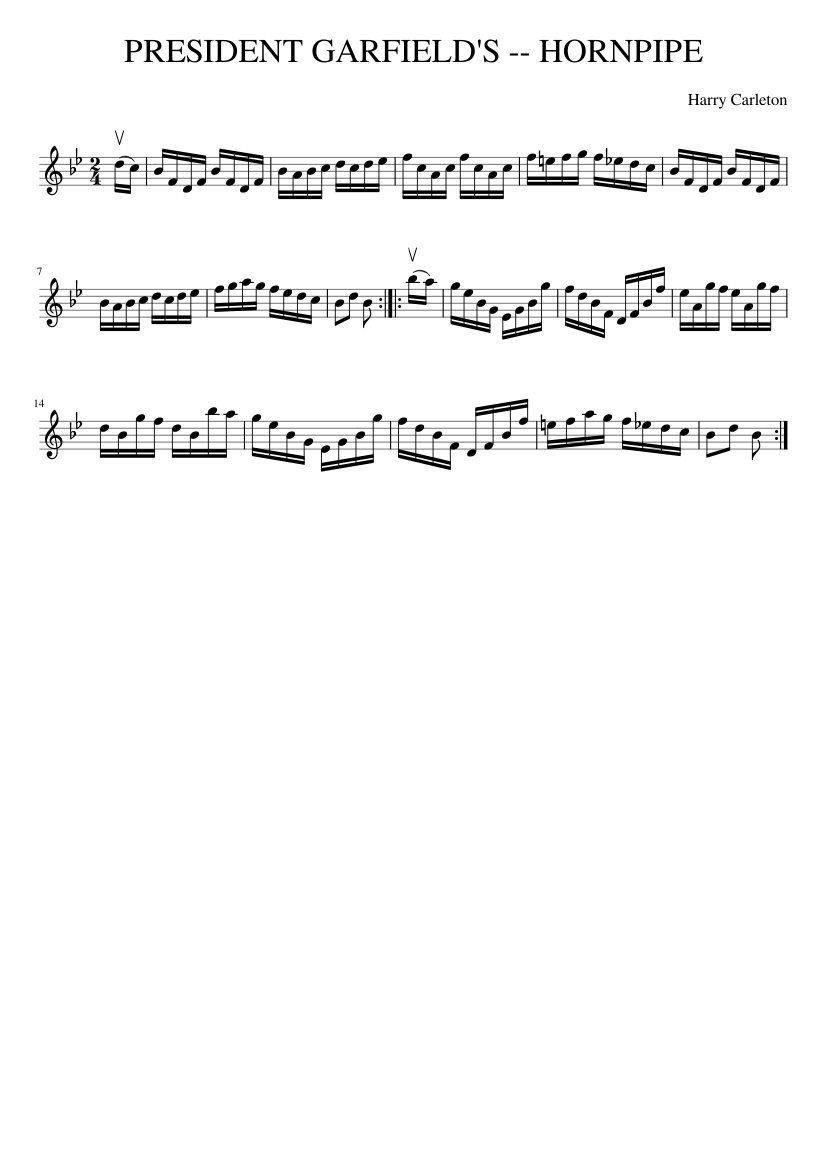 PRESIDENT GARFIELD'S -- HORNPIPE