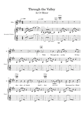Free Through The Valley by Shawn James sheet music | Download PDF or print  on Musescore.com