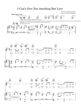 Free I Can't Give You Anything But Love by Jimmy McHugh sheet music