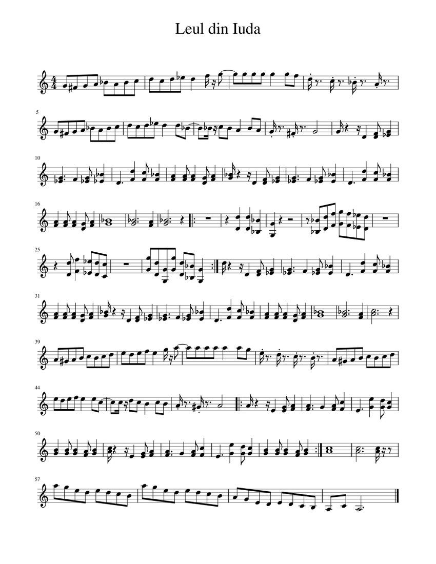 Leul din Iuda Sheet music for Piano (Orchestras) | Musescore.com