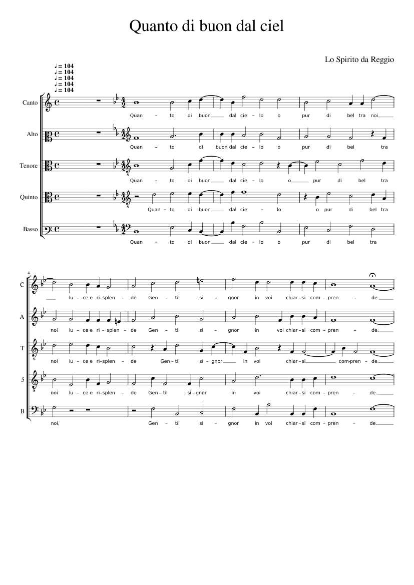 Quanto di buon dal ciel