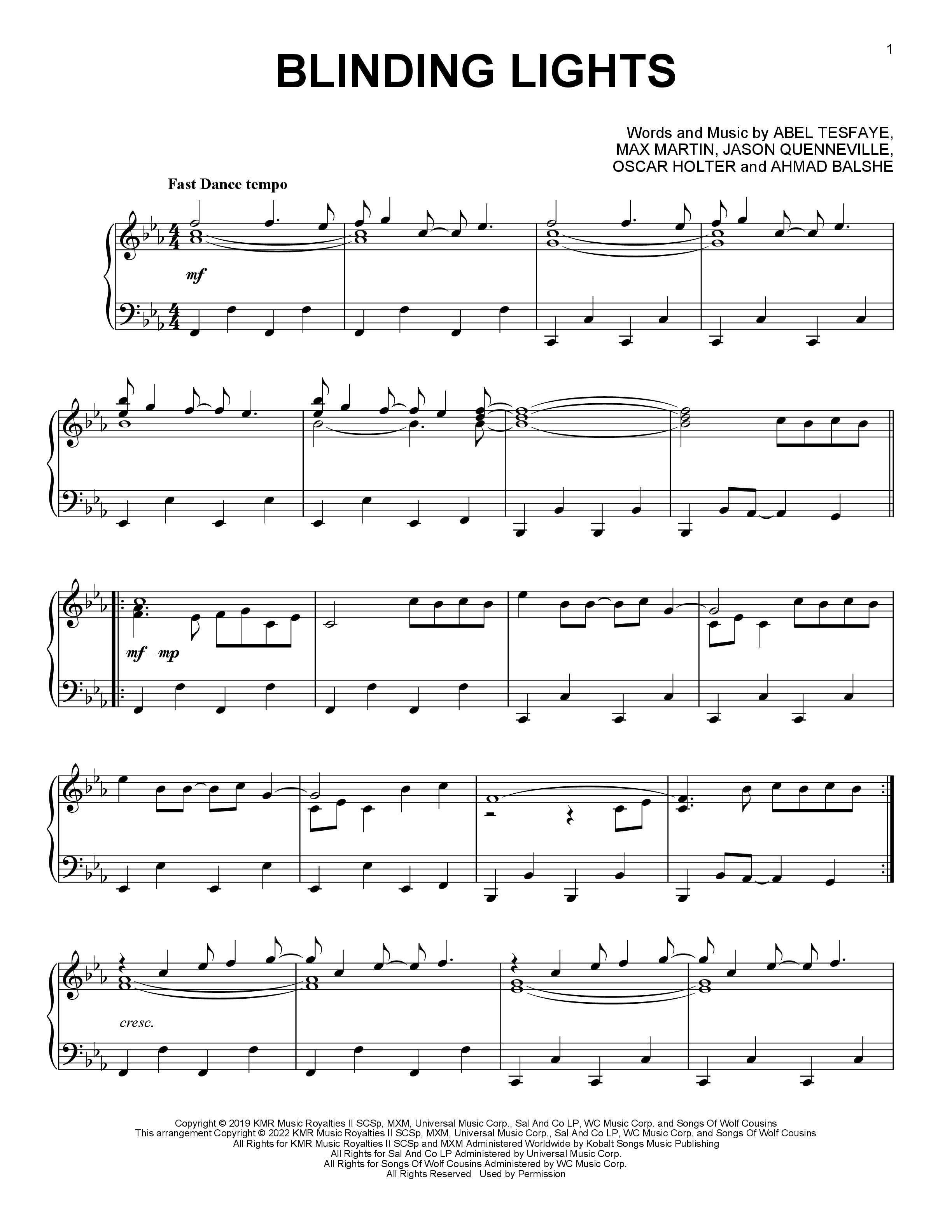 Play Official version of Blinding Lights sheet music by The Weeknd for ...