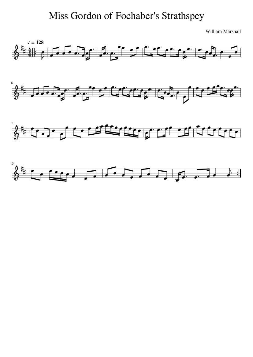 Miss Gordon of Fochaber's Strathspey