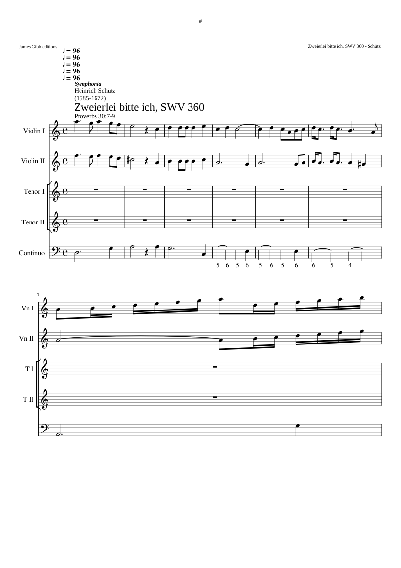 Zweierlei bitte ich Herr von dir SWV 360