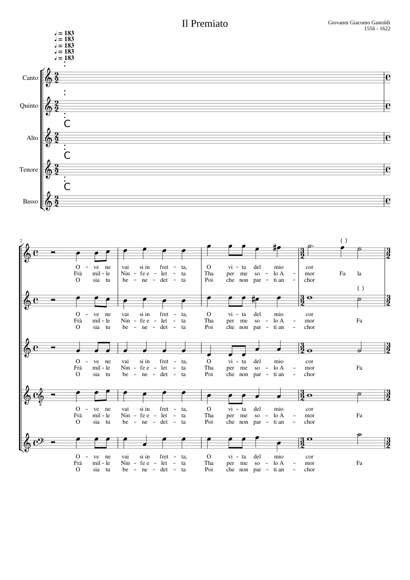 Il Premiato (Ove ne vai si in fretta)