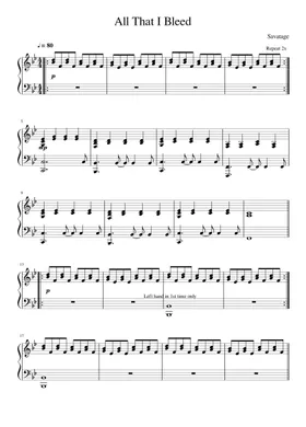 Free Savatage sheet music | Download PDF or print on Musescore.com