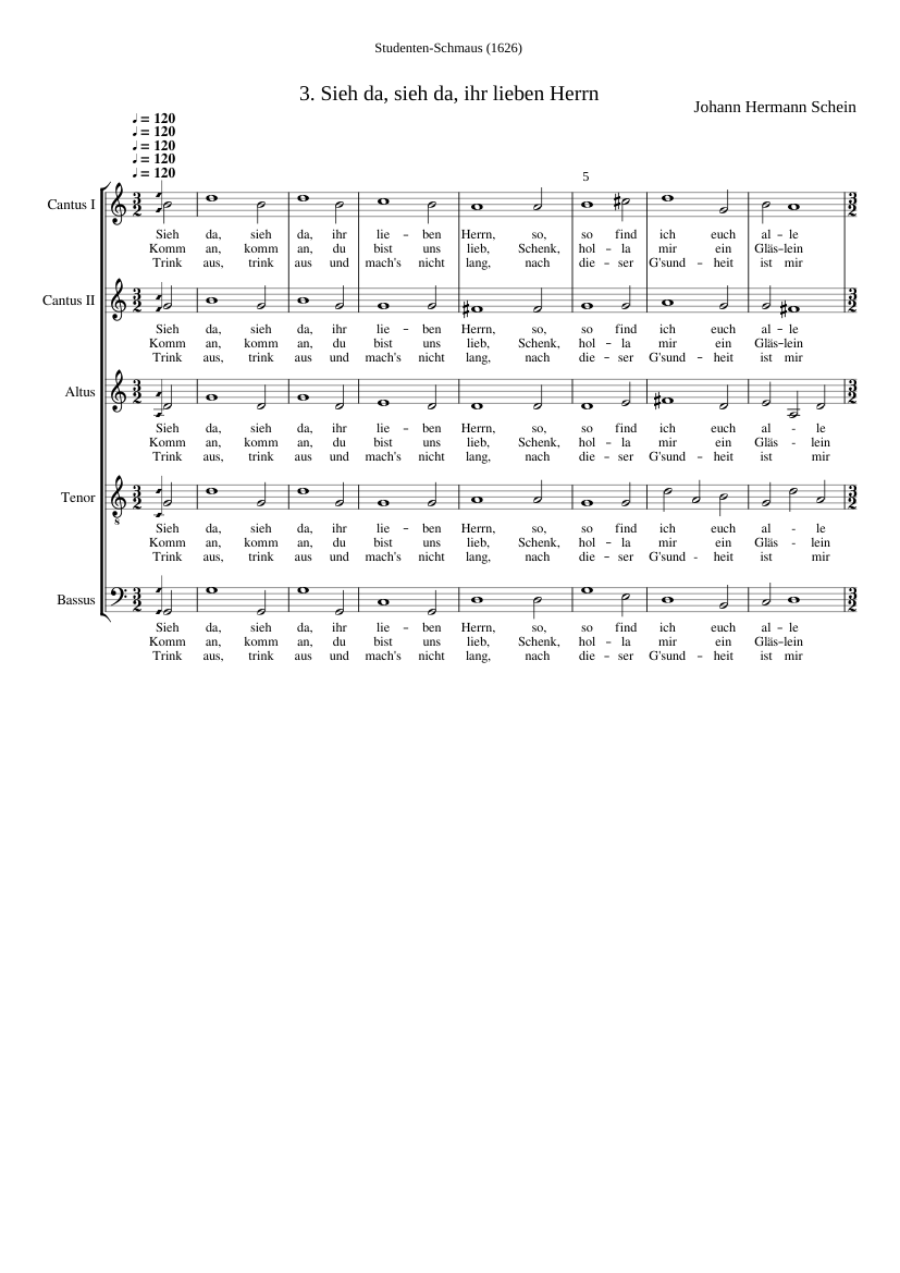 Sieh da sieh da ihr lieben Herrn