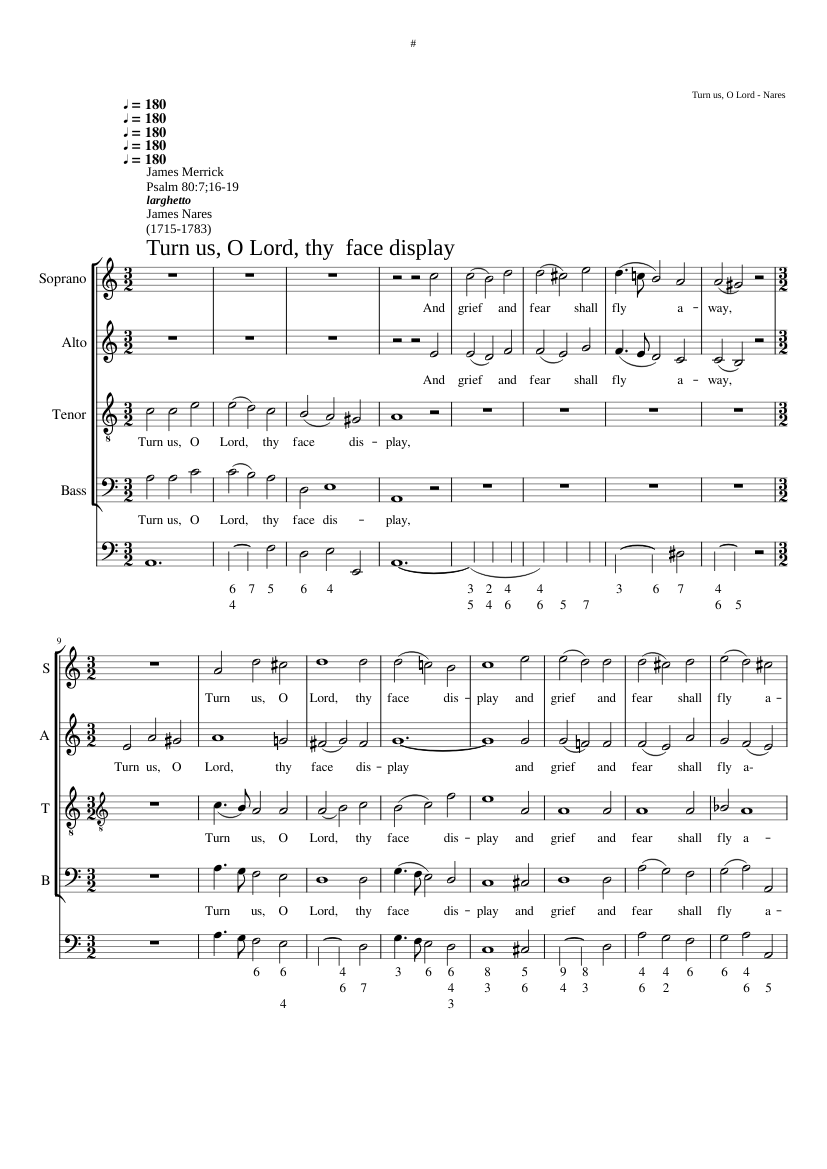 Turn us O Lord thy face display