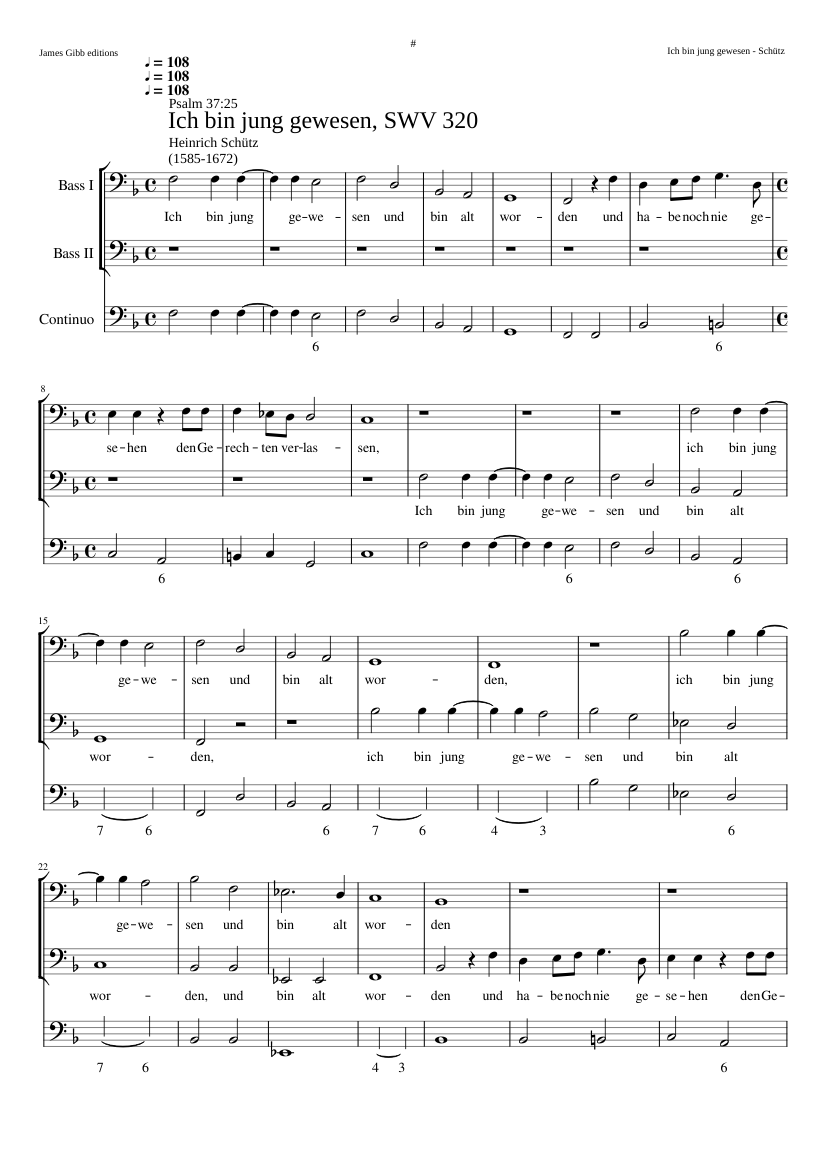 Ich bin jung gewesen und bin alt worden SWV 320