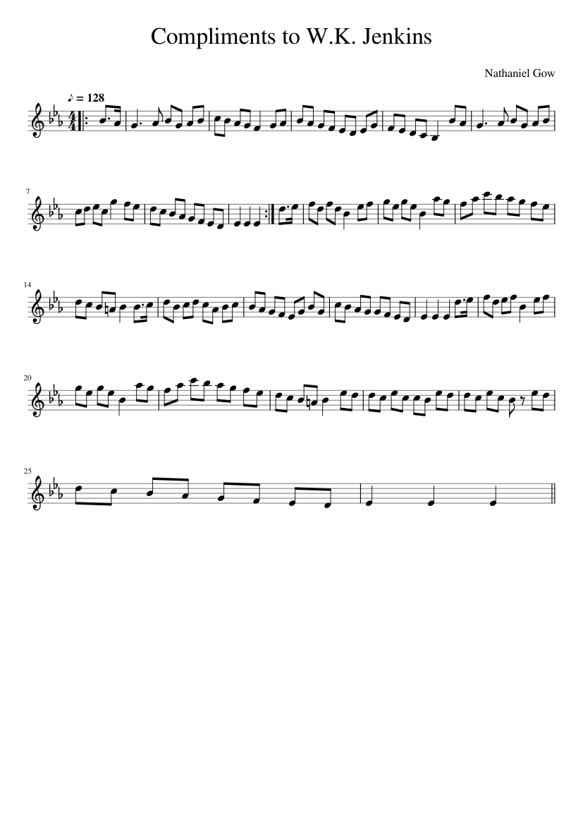 Compliments to W.K. Jenkins