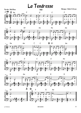 la tendresse by Bourvil free sheet music | Download PDF or print on  Musescore.com