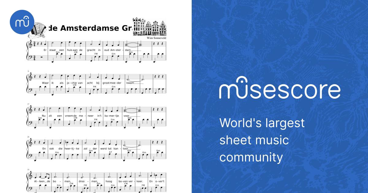 Aan de Amsterdamse Grachten Sheet music