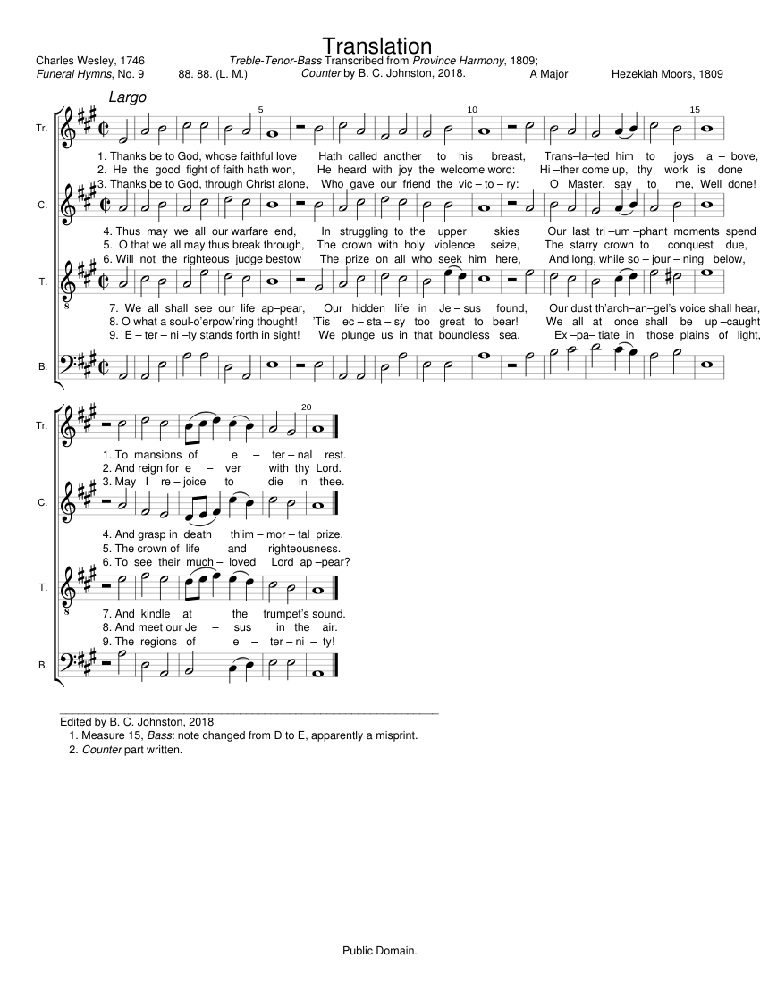 Translation - Hezekiah Moors