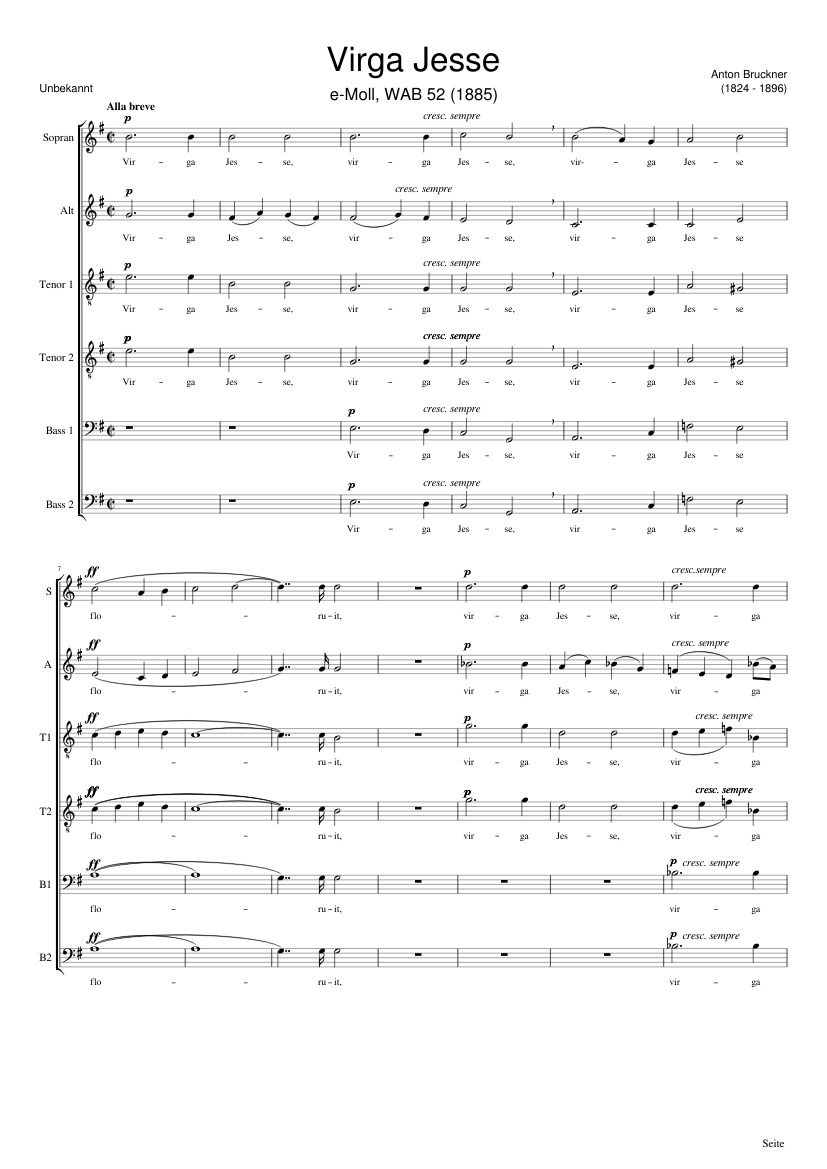 Virga Jesse WAB 52 - Anton Bruckner
