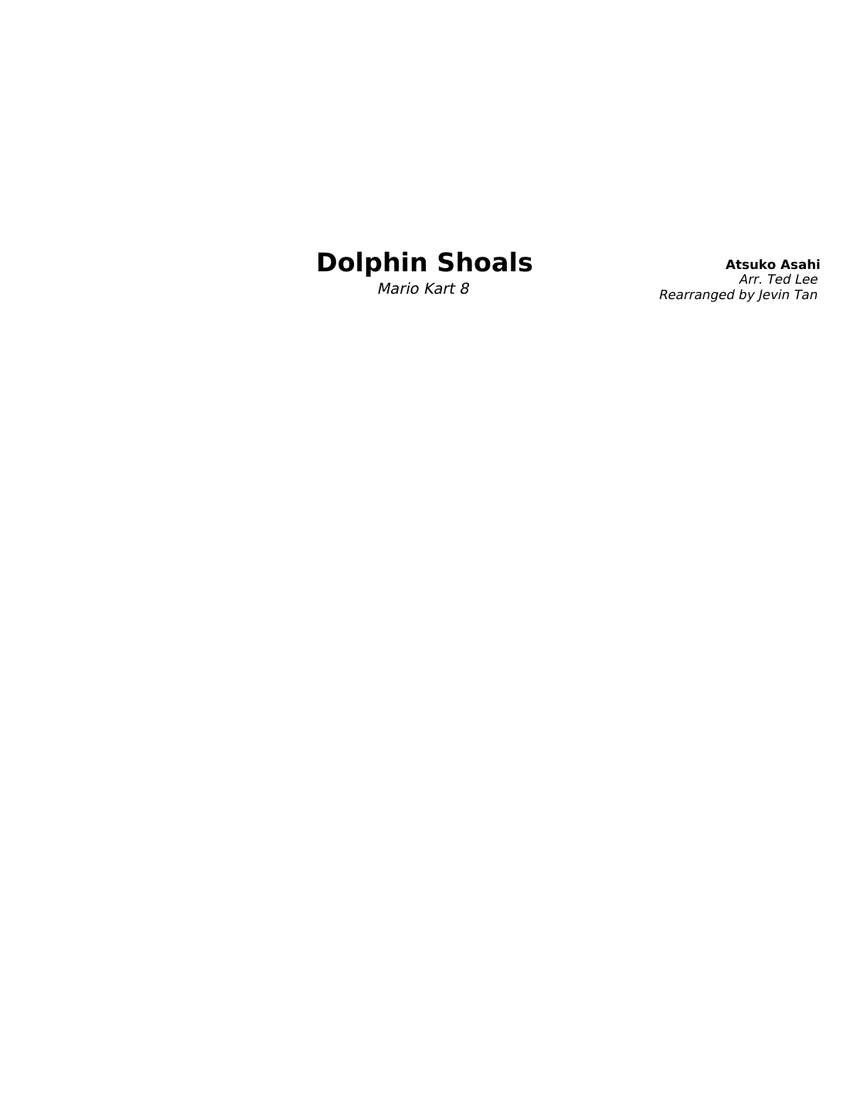 Dolphin_Shoals_MK8 Sheet music for Piano, Saxophone tenor, Bass guitar