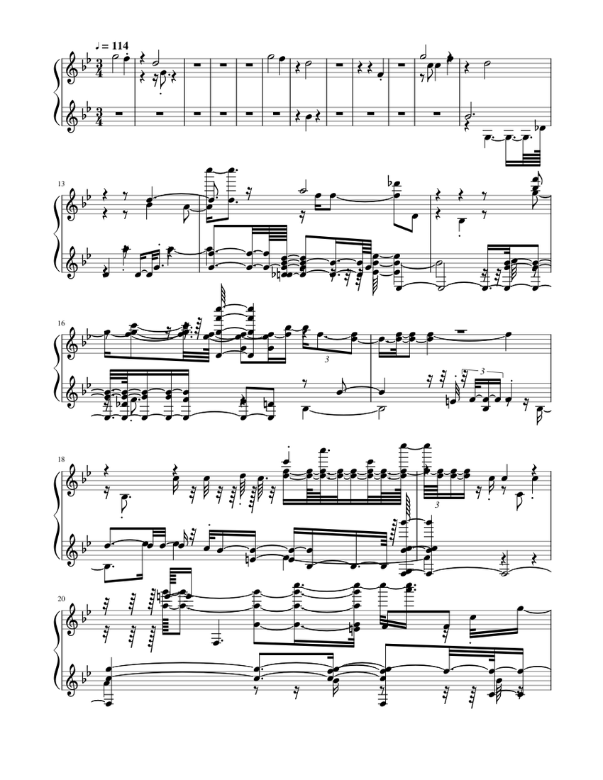SATURN - Sleeping At Last Piano Cover.mp3 Sheet music for Piano (Solo) |  Musescore.com