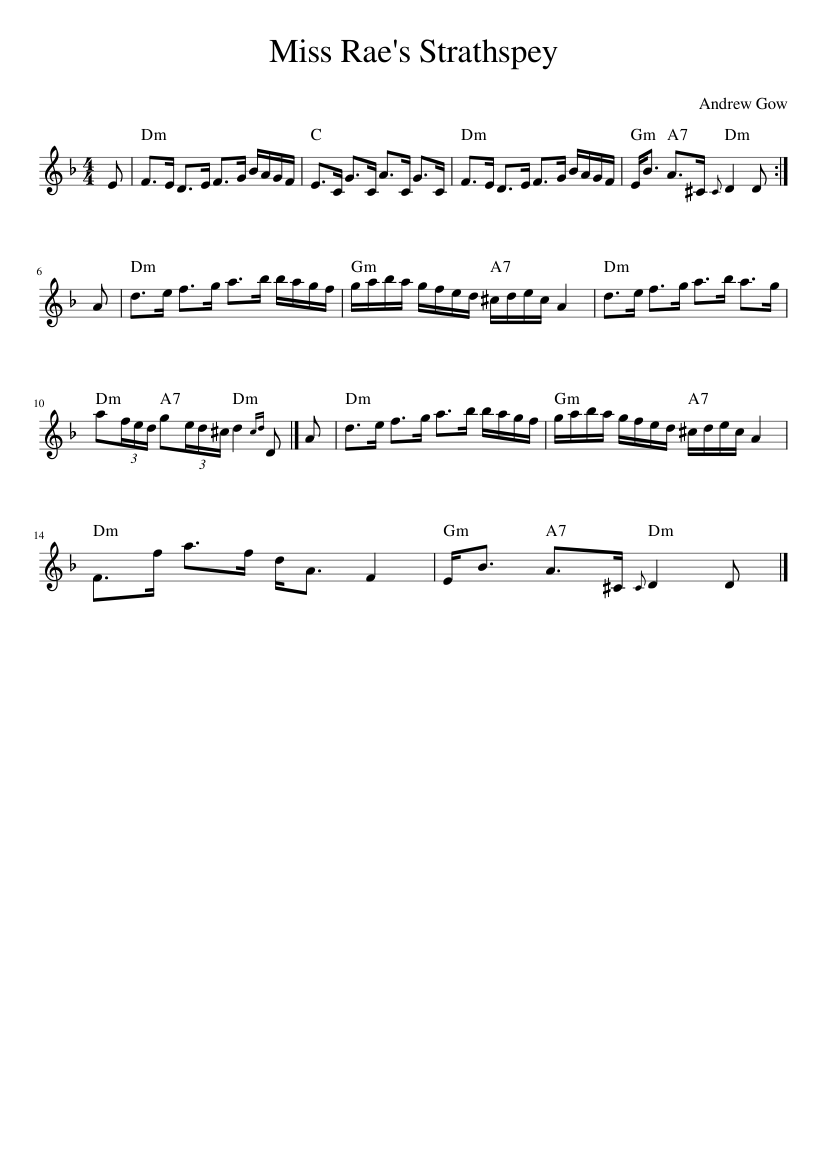 Miss Rae's Strathspey