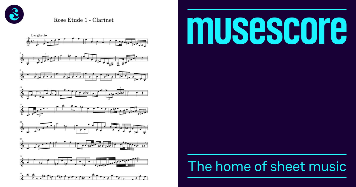 32 Etudes for Clarinet – Cyrille Rose Rose Etude 1 - Clarinet Sheet music for Clarinet other ...