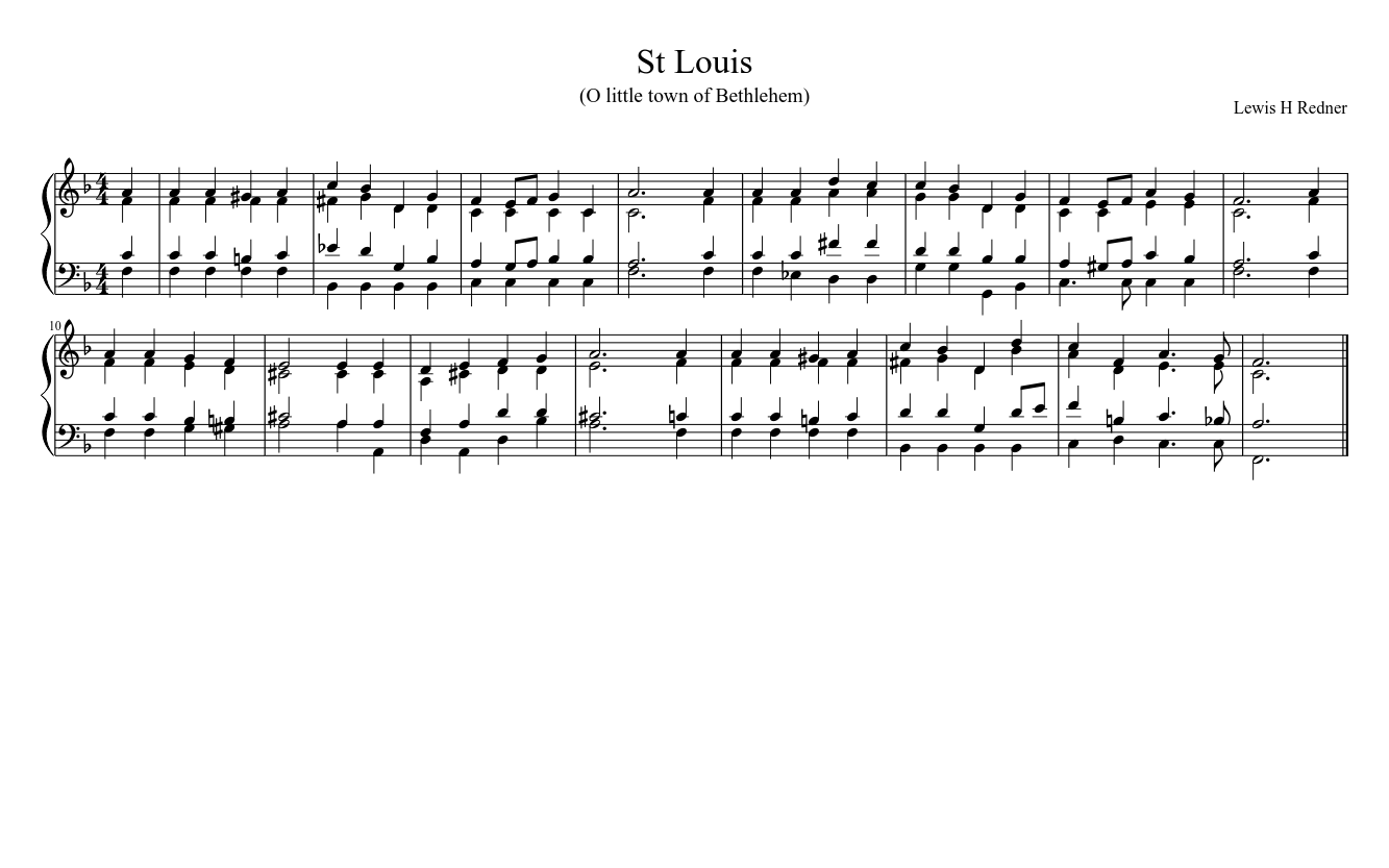 St Louis (O little town of Bethlehem)