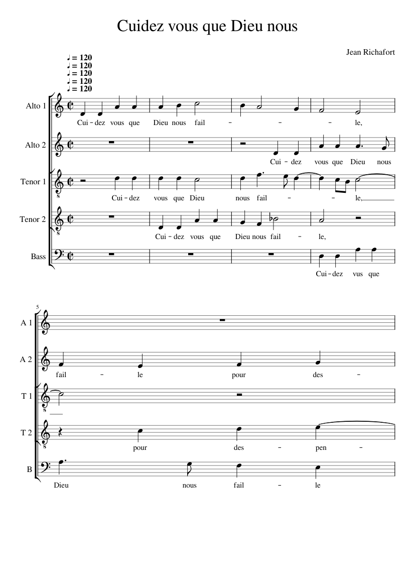 Cuidez vous que Dieu nous faille