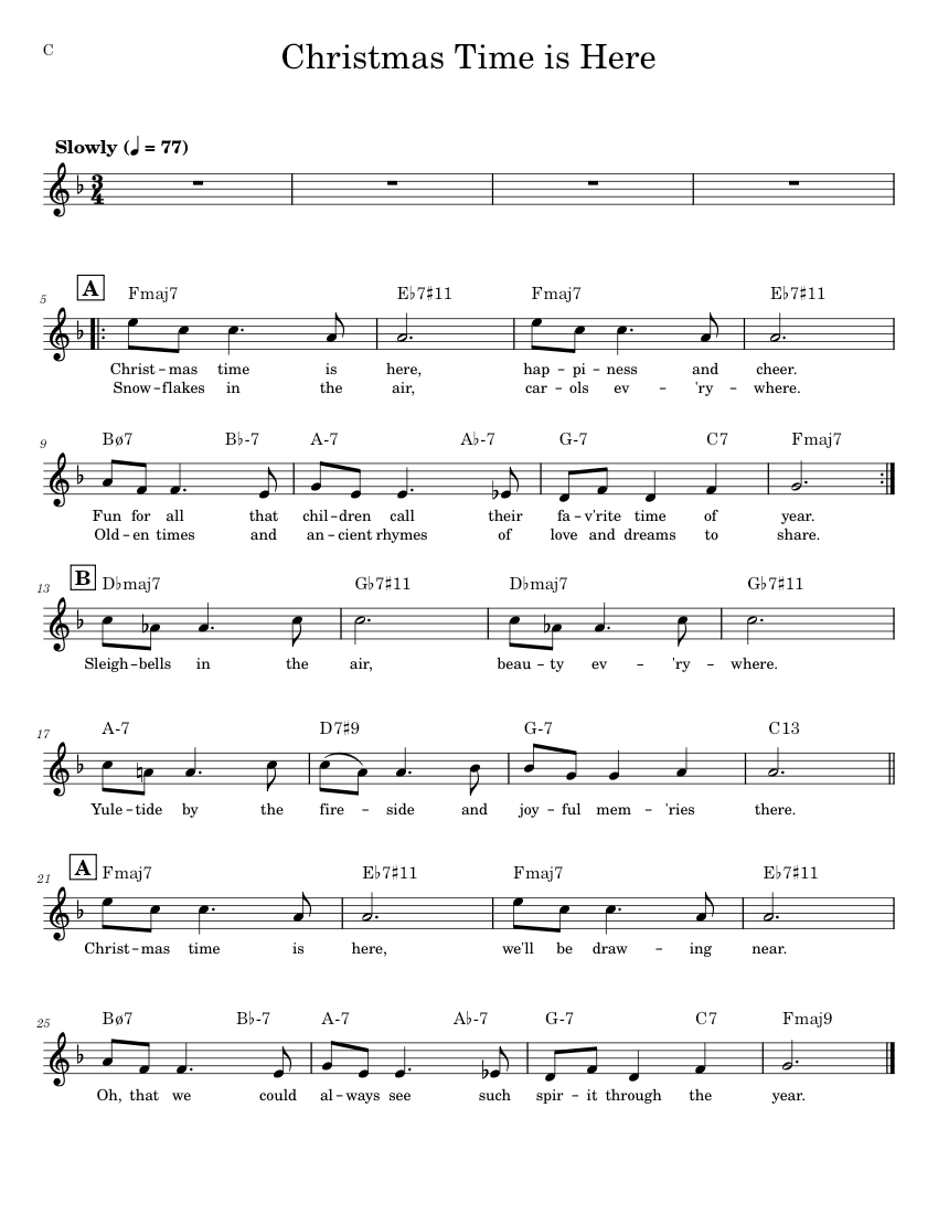 Christmas Time Is Here – Vince Guaraldi Trio Sheet music for Piano ...