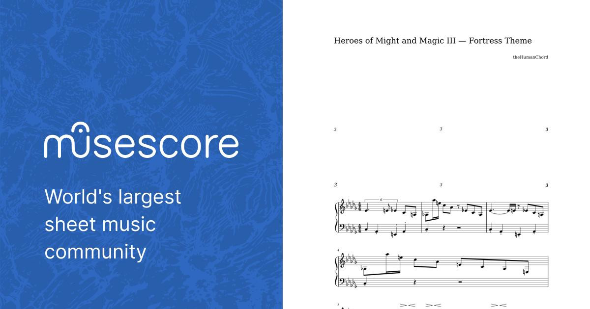 Heroes of Might and Magic III Fortress Theme Sheet music for Piano (Solo) |  Musescore.com