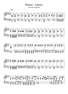 Free Pianeti by Ultimo sheet music  Download PDF or print on