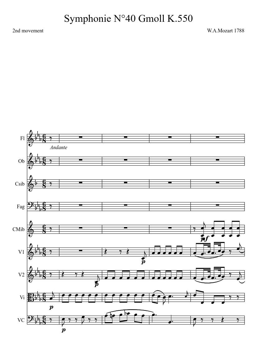 Symphony No.40 in G minor K.550