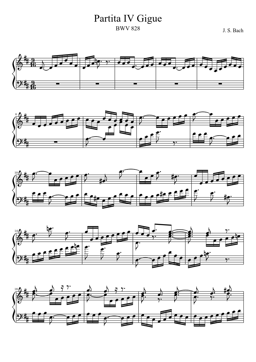 Partita in D major BWV 828