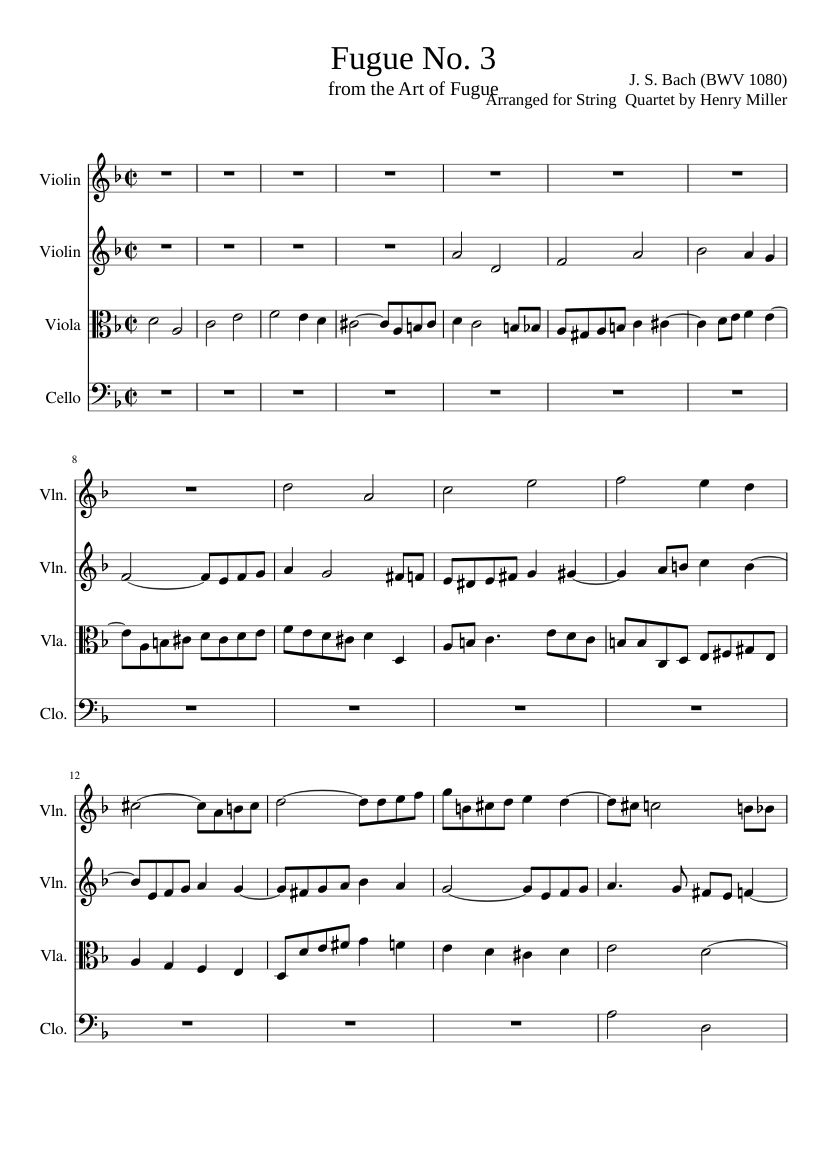 Contrapunctus 3 from the Art of the Fugue