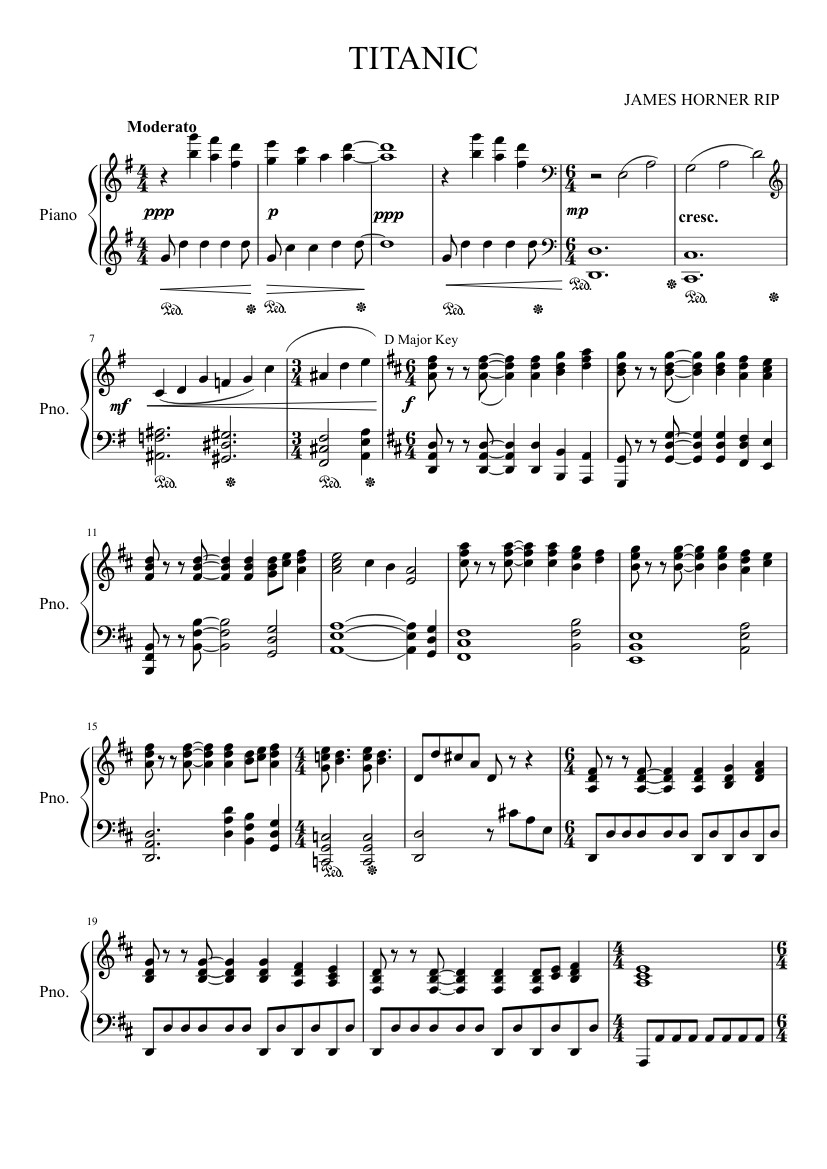 TITANIC Southampton Piano Sheet music for Piano (Solo) | Musescore.com