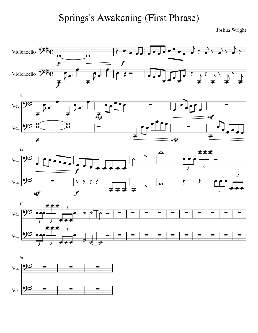 spring awakening piano conductor score pdf