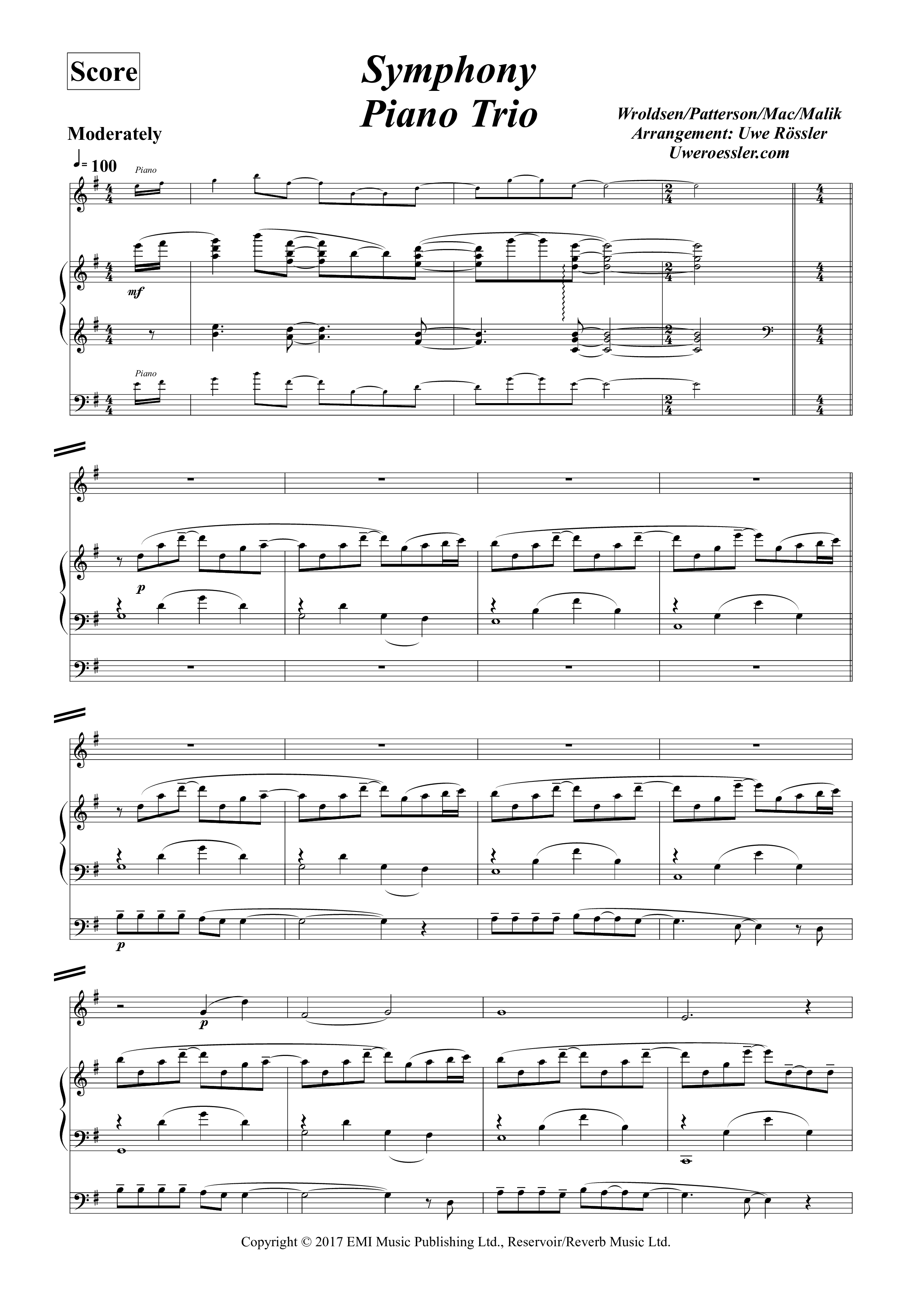 Play Official version of Symphony Sheet Music by Clean Bandit feat