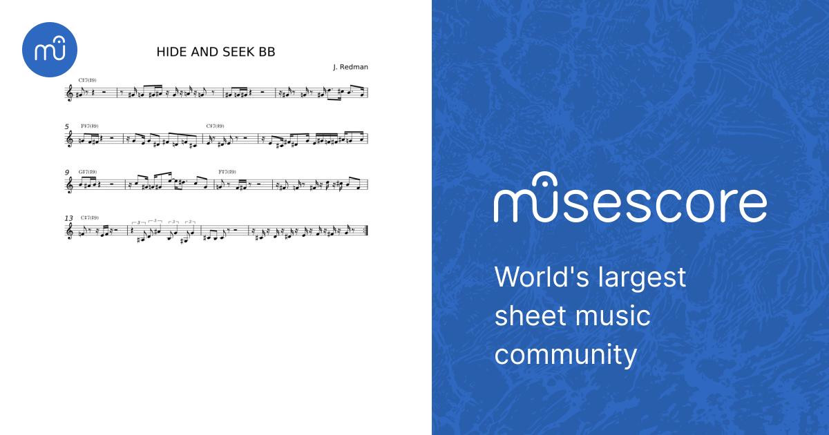 Hide and Seek" Sheet Music by Joshua Redman for Saxophone