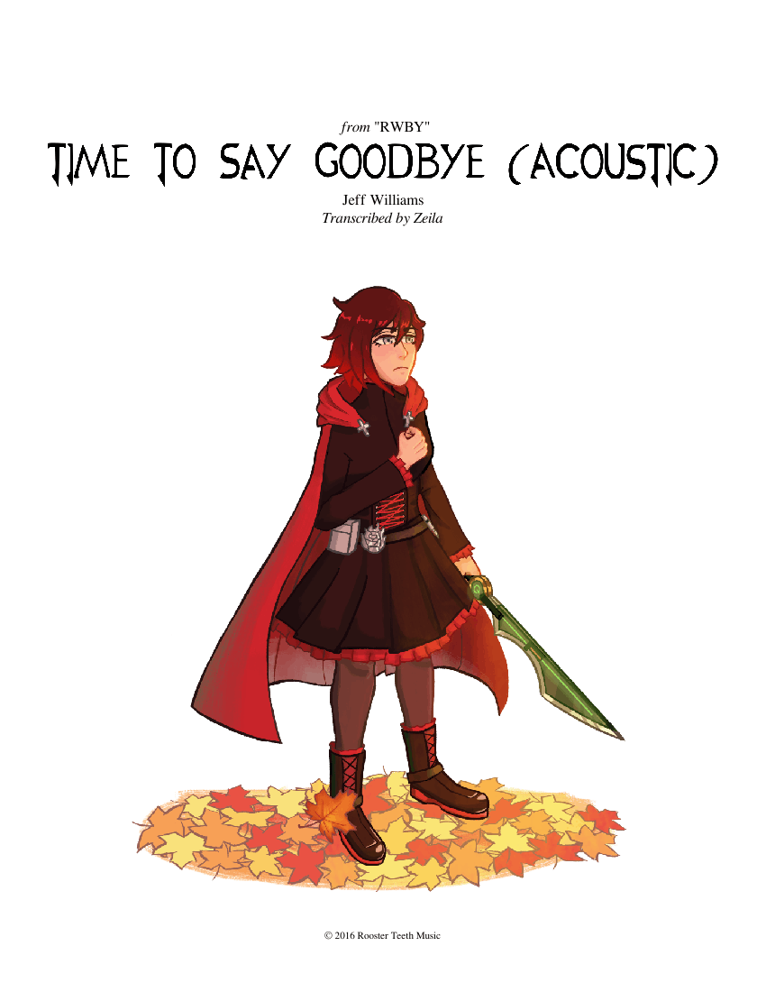 Rwby Time To Say Goodbye Acoustic Ensemble Sheet Music For Piano Trumpet In B Flat Violin French Horn More Instruments Symphony Orchestra Musescore Com