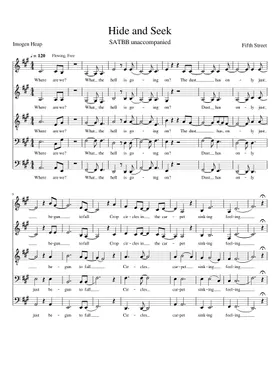 Hide and Seek Sheet music for Piano, Flute, Drum group (Mixed Quartet)