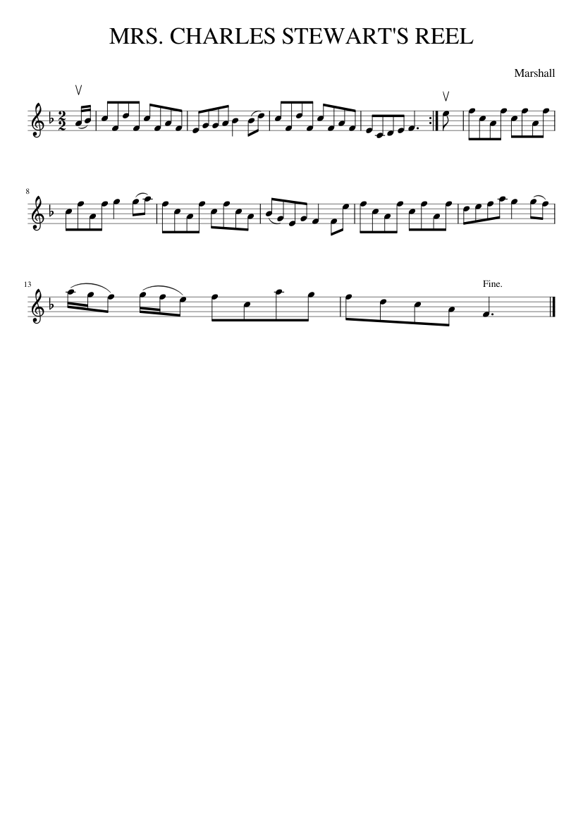 MRS. CHARLES STEWART'S REEL