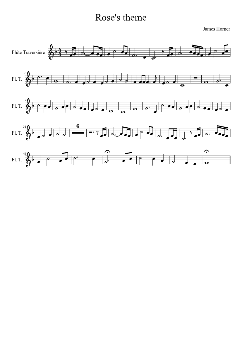 TITANIC for Flute Sheet music for Flute (Solo) | Musescore.com