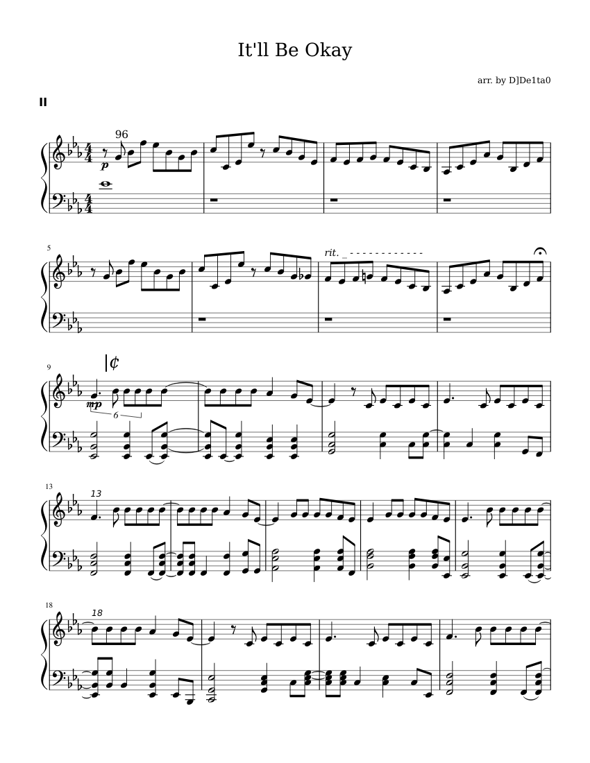 It'll Be Okay (Friendship is Witchcraft) Sheet music for Piano (Solo