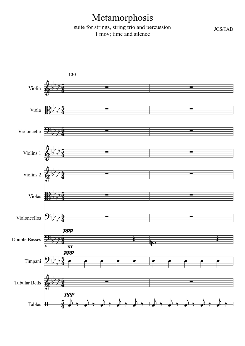 Metamorphosis Instrumental Metamorphosis I-IV, suite for strings, string trio and percussion , 1 ...